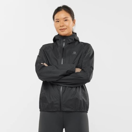 Black Salomon Bonatti Waterproof Women's Shell Jackets | IE NK7453